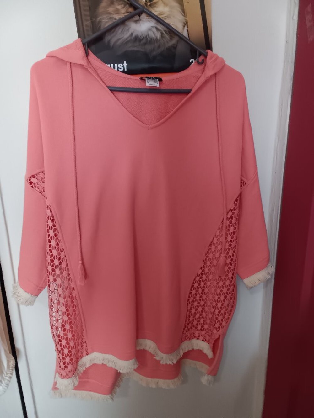 Venus Coral Color Top or Beach Cover-up size medium